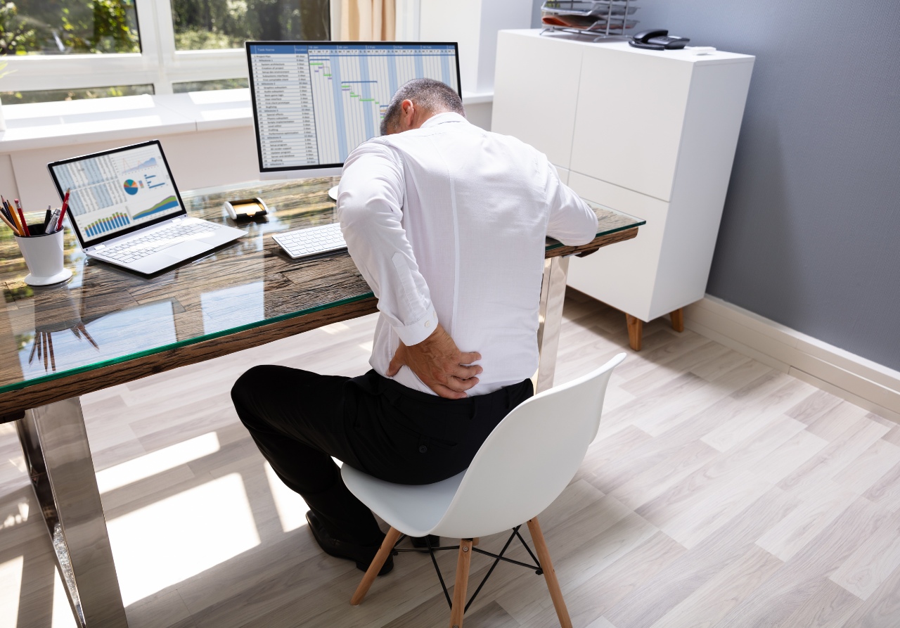 man learning how to prevent back pain