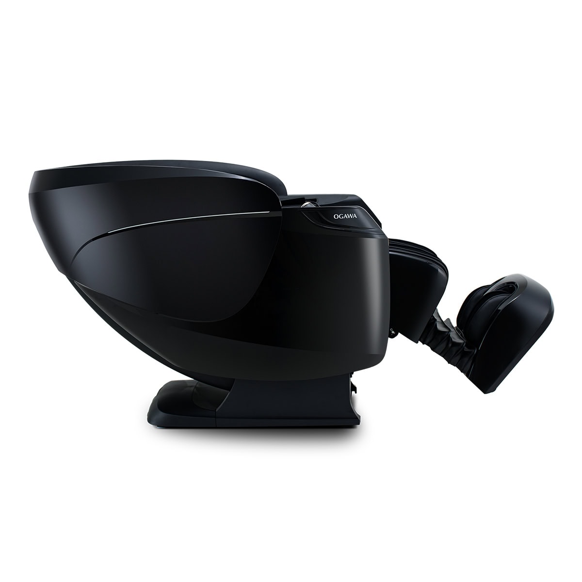 Ogawa Active XL DUO Black and Black Reclined View with extended legrest